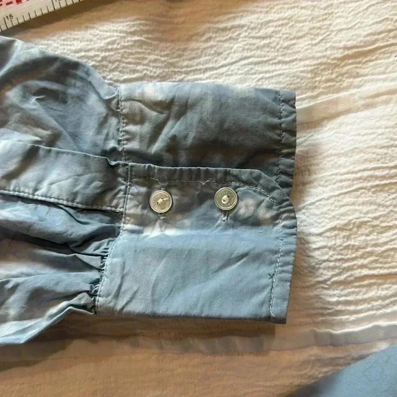 Nili Lotan - NWOT - crinkle blue tie dye relaxed fit tunic shirt. - Picture 6 of 10